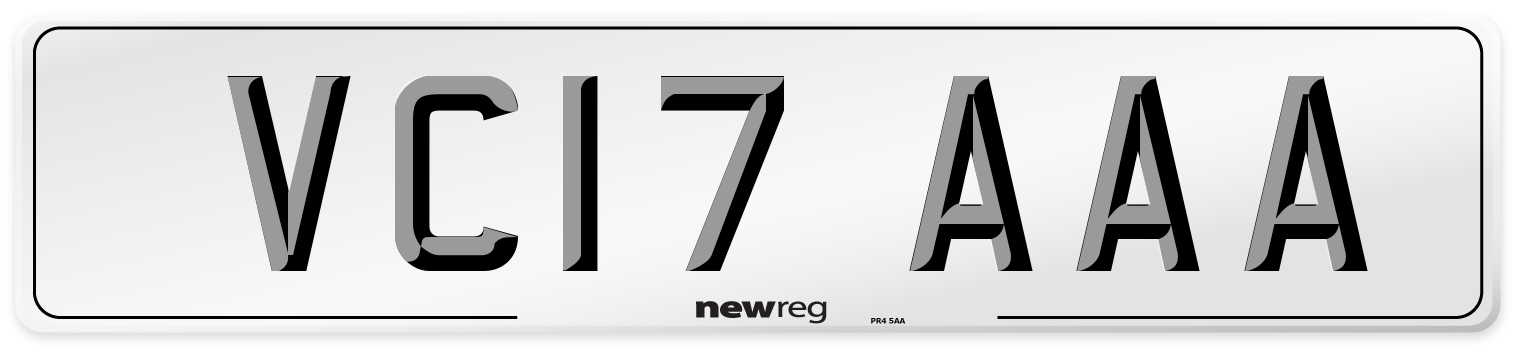 VC17 AAA Number Plate from New Reg